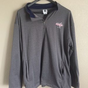 XXL WASHINGTON CAPITALS QUARTER-ZIP SWEATER